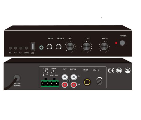 Bon prix Amplificateur de mixage numérique 40W pour table, petit mélangeur de microphone en ligne