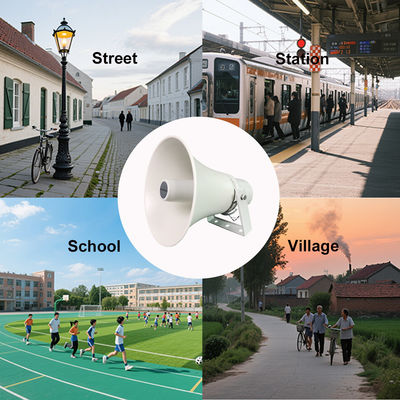 15w 8ohm IP65 Horn Speaker Waterproof Speaker Aluminium Customization Loudspeaker For Garden Parking Lot Church 