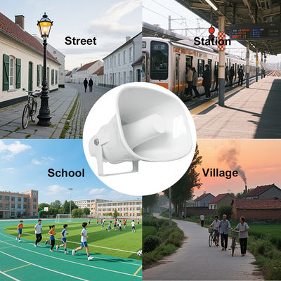 IP65 30W 100V Audio Horn Speaker Waterproof Speakers ABS Material For Railway Stations Church OEM ODM