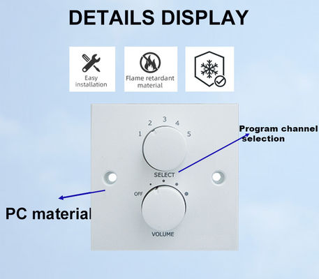 Bom preço Alta resistência ao calor PC Material Ajuste de volume 120W Flame - Retardant Volume Controller on-line