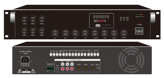お買い得 480Wのミックスアンプ ブルートゥース Mp3 FM 6ゾーン ミキサーアンプ 産業用・商業用 オンライン