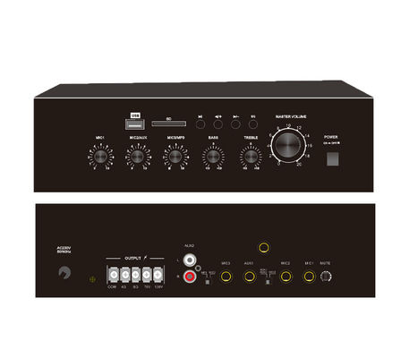 سعر جيد 35W FM/Bluetooth/MP3 الفئة AB المكبر الطاولي الصغير 3 MIC مكبر قناة ثنائية الانترنت