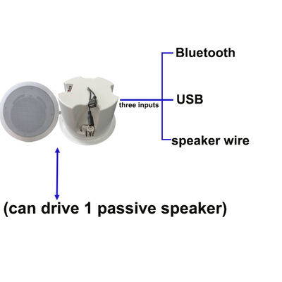  2*30W 5-inch Coaxial Speaker 15V/2A ABS Ceiling Active Speaker Bluetooth USB Good Sound OEM ODM